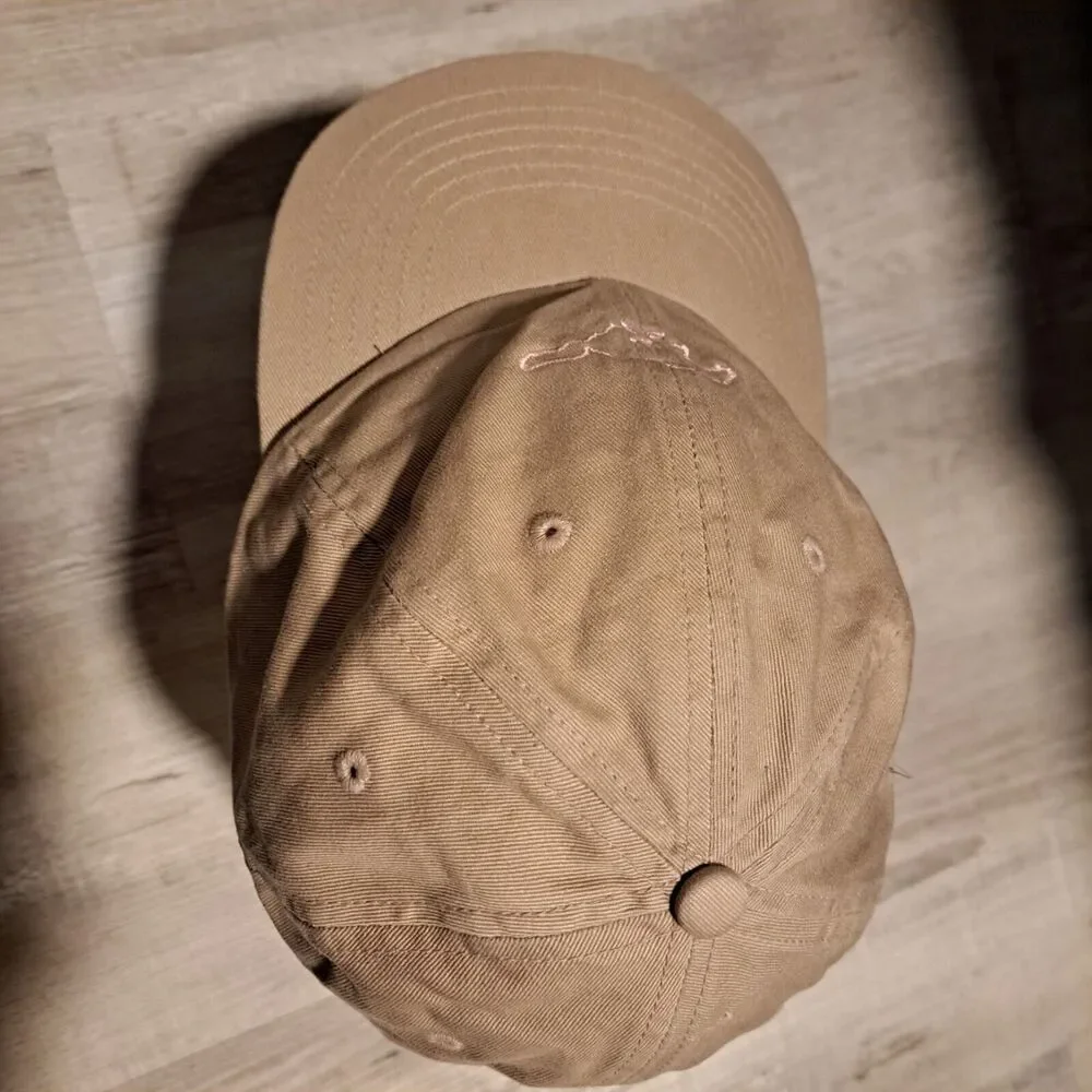 Ford‎ Mustang Pink Outline Logo Vintage Beige Cap Adjustable NWT READ